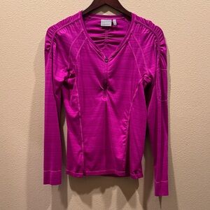 Athleta Magenta Long Sleeve Top Rash Guard